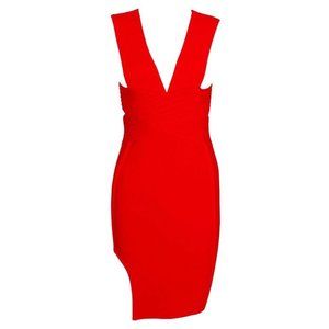 NWT Pia V Neck Bandage Dress in Lipstick Red, Size XL